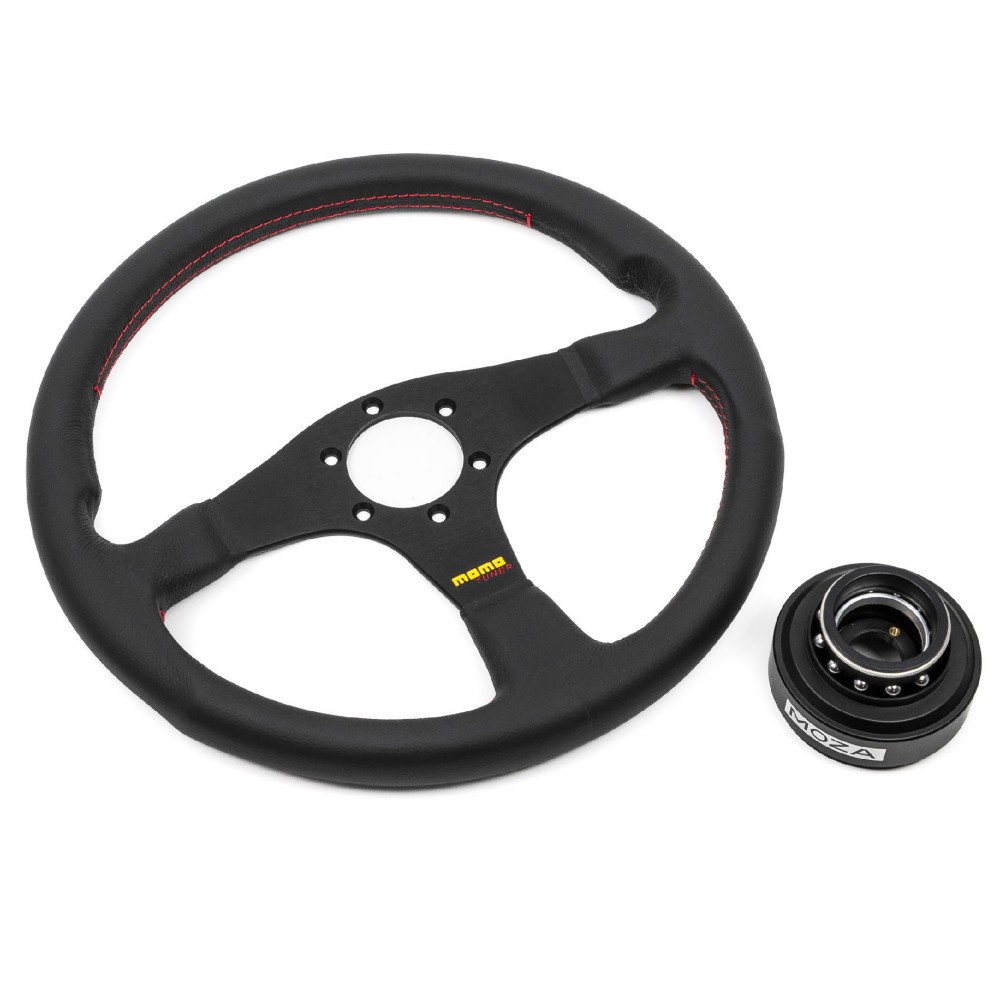 MOMO TUNER 35φ MOMO Tuner Red Stitch Steering Wheel | MrSteeringWheel